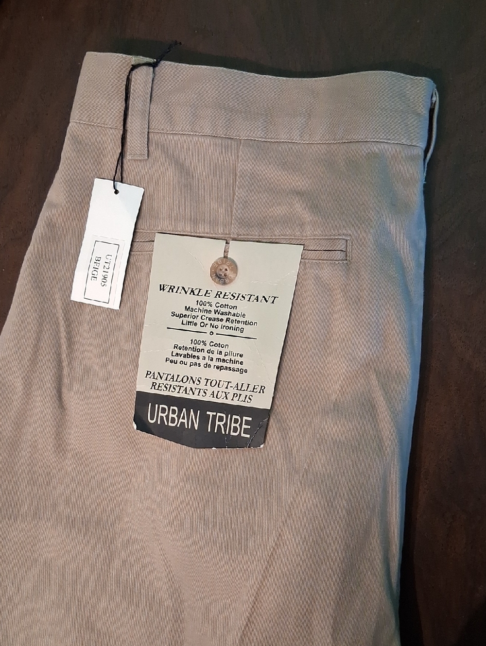 NEW! Men’s Tan Chinos - Wrinkle Resistant Cotton - tan 4508